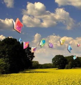 Creating greeting cards online.